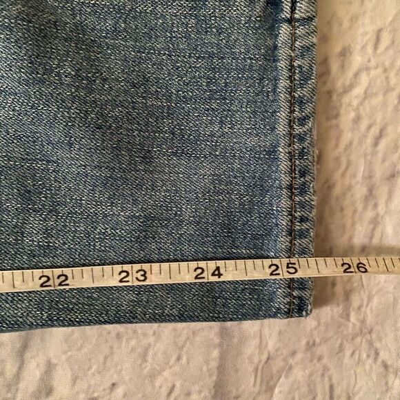 Madewell women 26 cotton blend ripped classic straight blue jeans - Picture 11 of 12